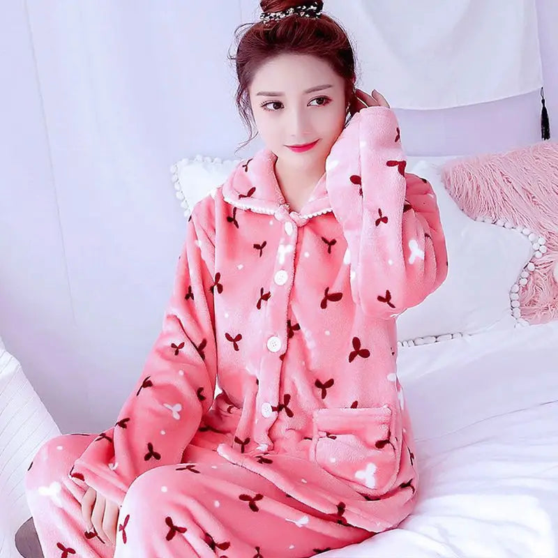 Women's Coral Fleece Pyjamas