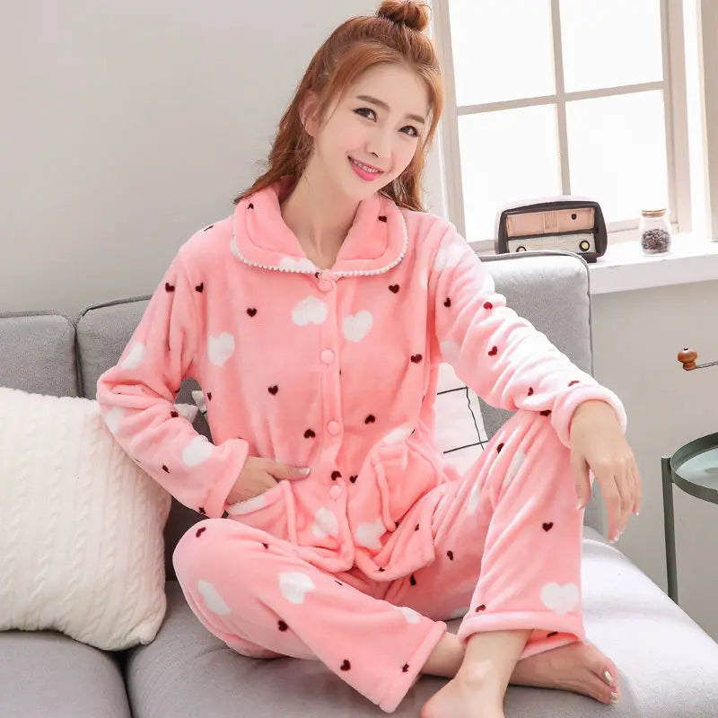 Women's Coral Fleece Pyjamas