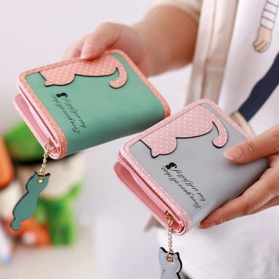 Cute Cartoon Girls Zipper Wallet