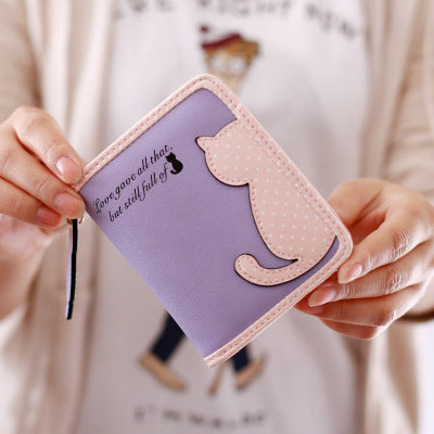 Cute Cartoon Girls Zipper Wallet
