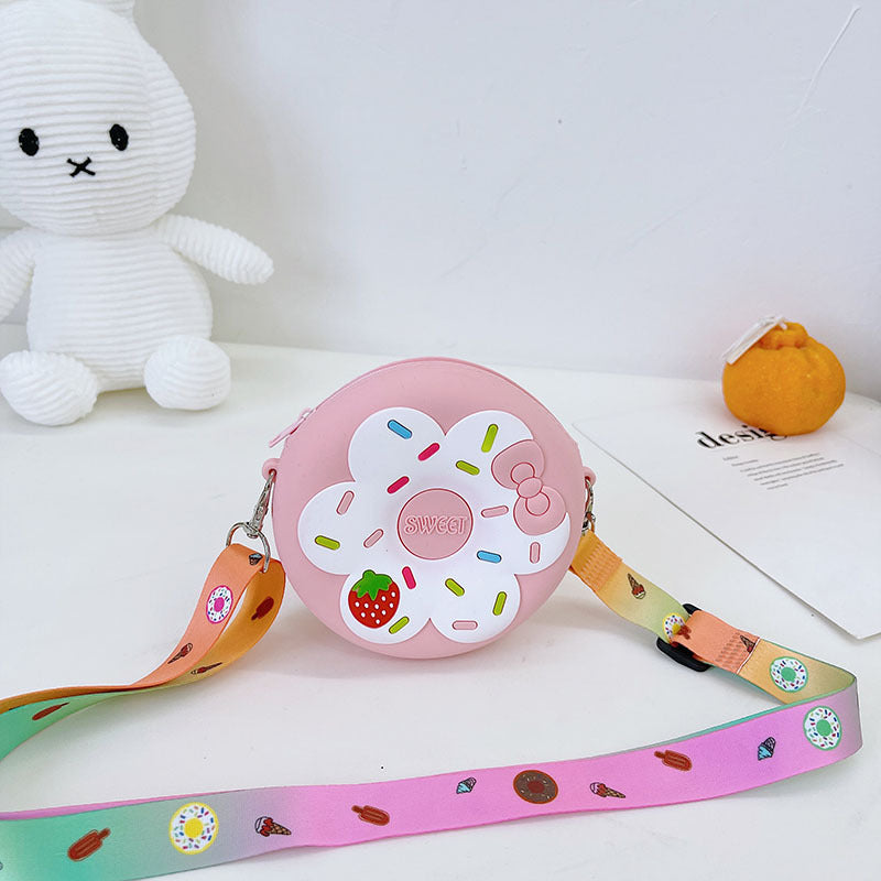 Fruit Donut Silicone Crossbody Bag