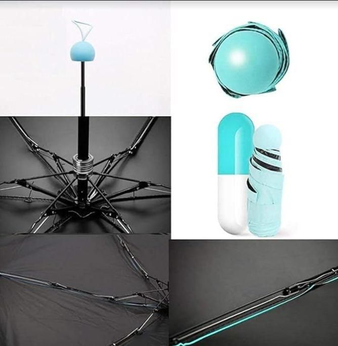 Portable Ultra Light Mini Capsule Umbrella for UV protection and Rain