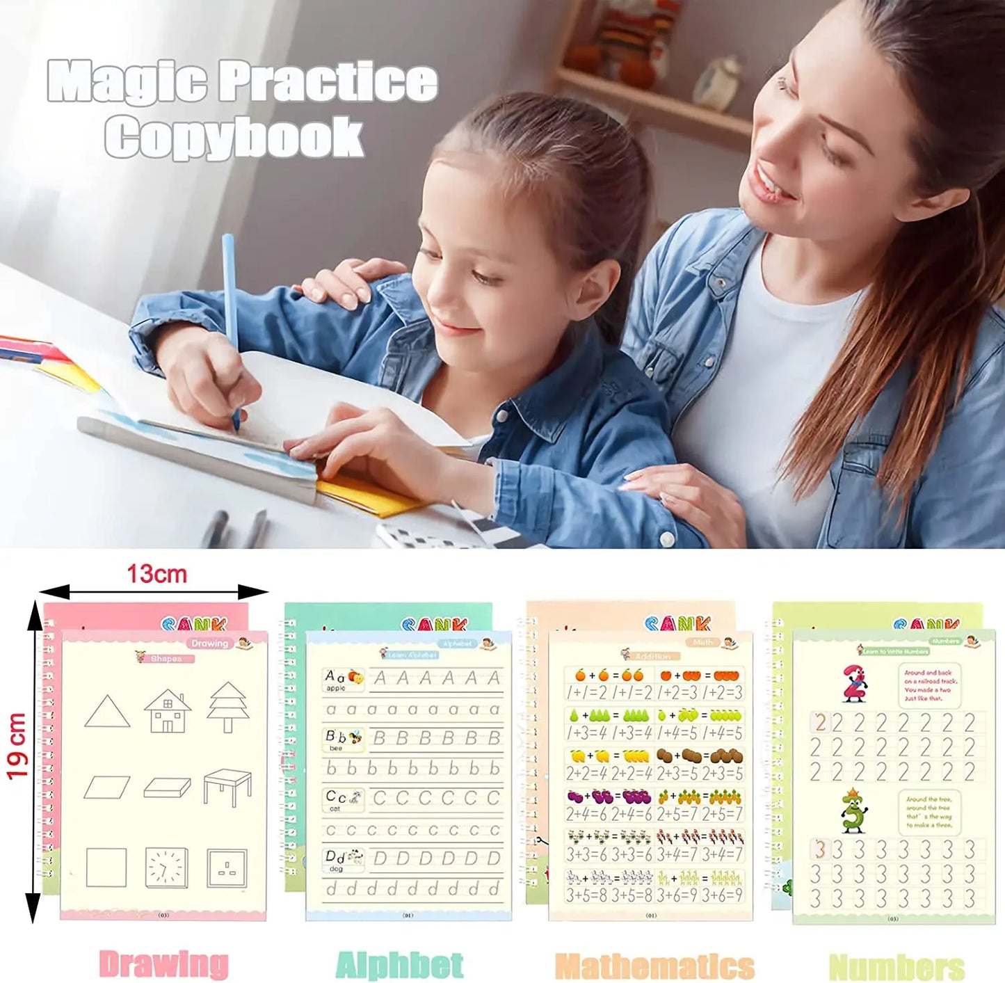 Copybooks Pen Magic Copy Book Free Wiping Children's Kids Writing Sticker