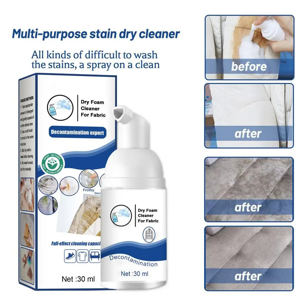 Dry Foam Cleaner Clothes Oil Stain Remover Multi-purpose.