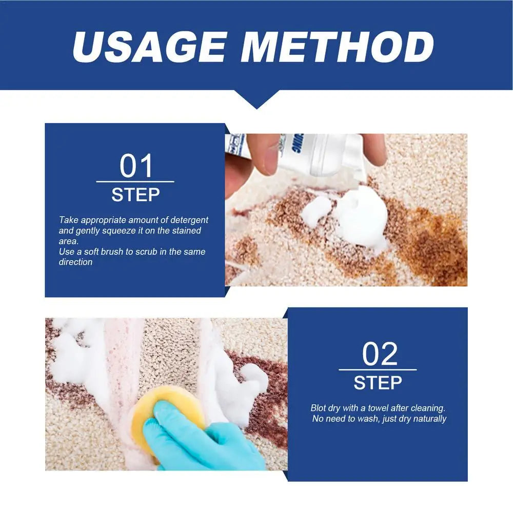 Dry Foam Cleaner Clothes Oil Stain Remover Multi-purpose.