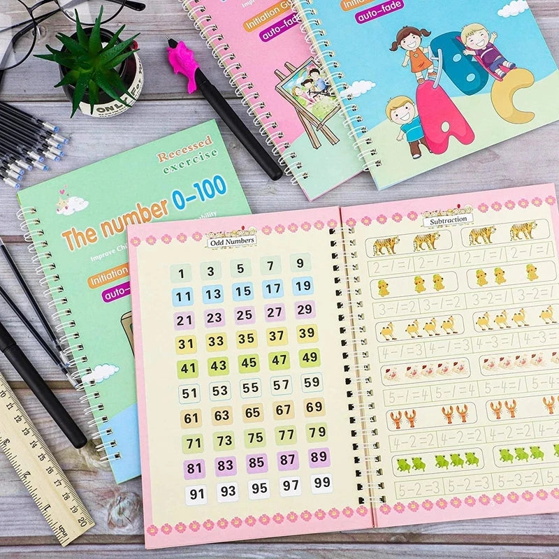 Copybooks Pen Magic Copy Book Free Wiping Children's Kids Writing Sticker