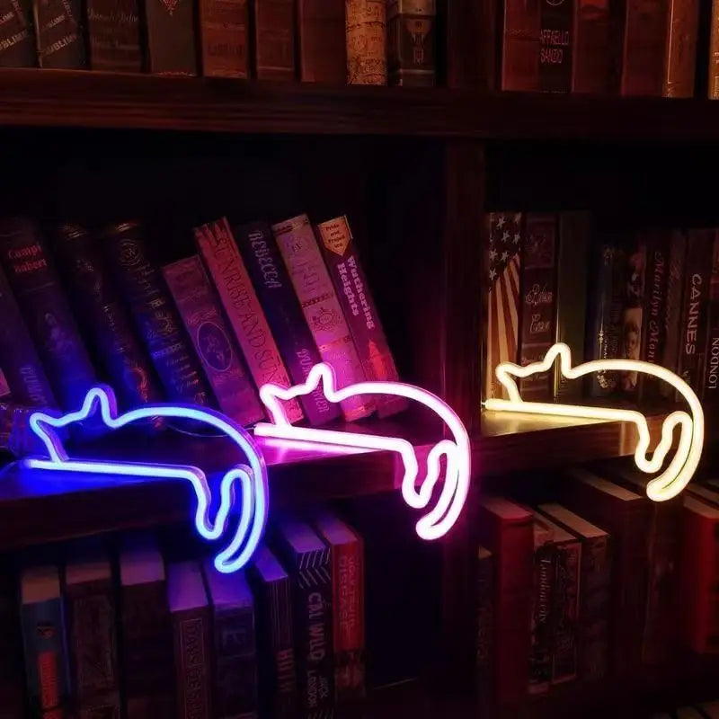 Cat Neon Light LED Wall Decoration
