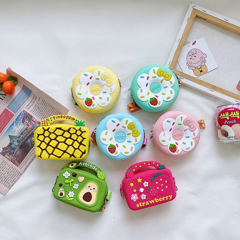 Fruit Donut Silicone Crossbody Bag