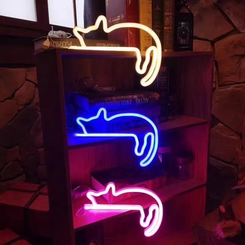 Cat Neon Light LED Wall Decoration